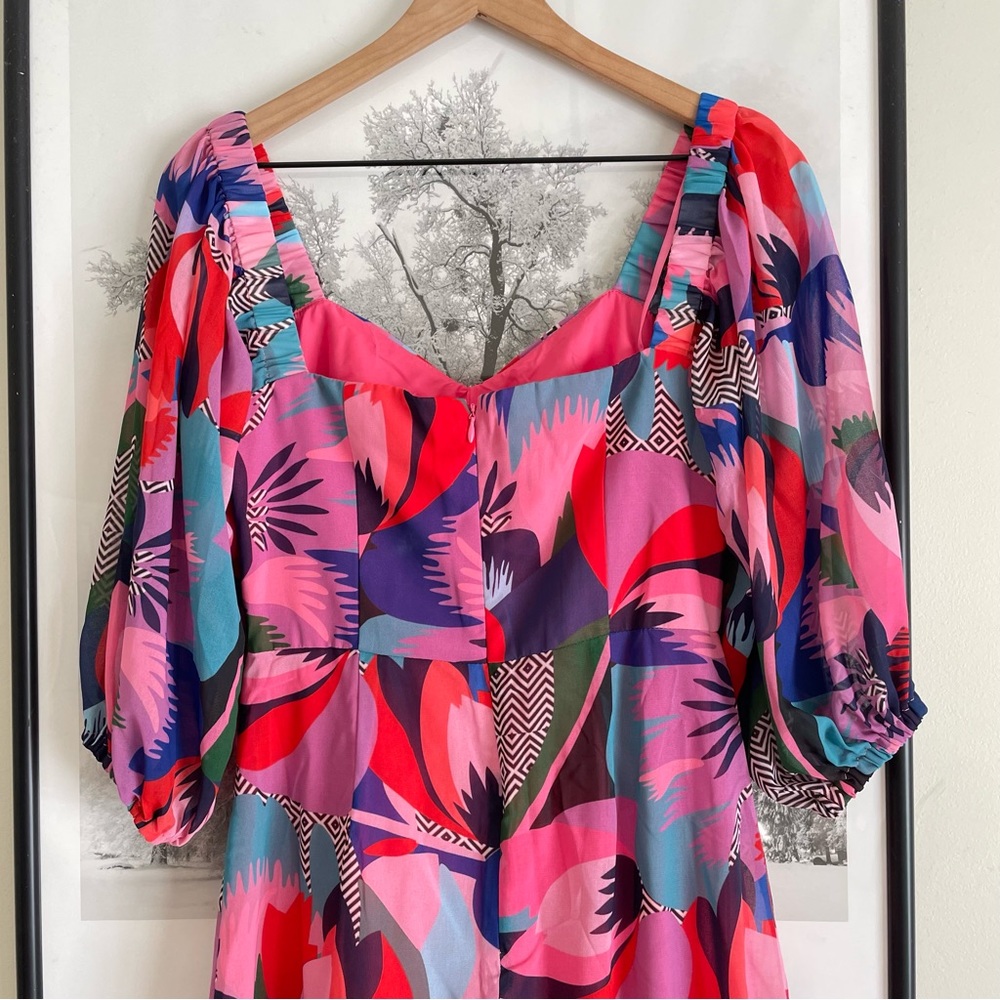 Hutch Louisa Dress Pink Multicolor Chiffon Maxi Size 0 NWT - Picture 13 of 17